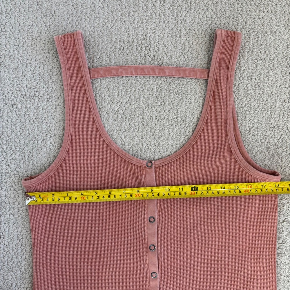 Daily Practice by Anthropologie Rose Waffle Knit Button Front Midi Dress Small - Picture 6 of 16